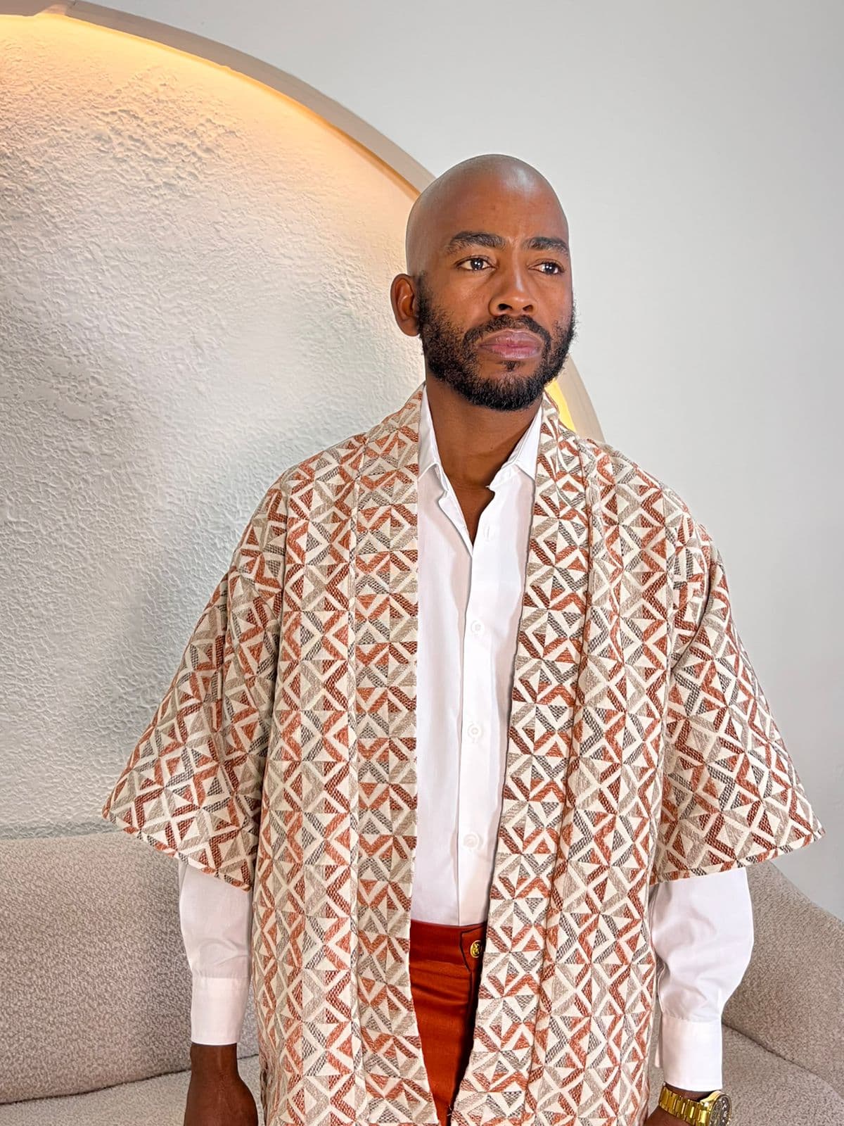 Men's Geometric Kimono Jacket